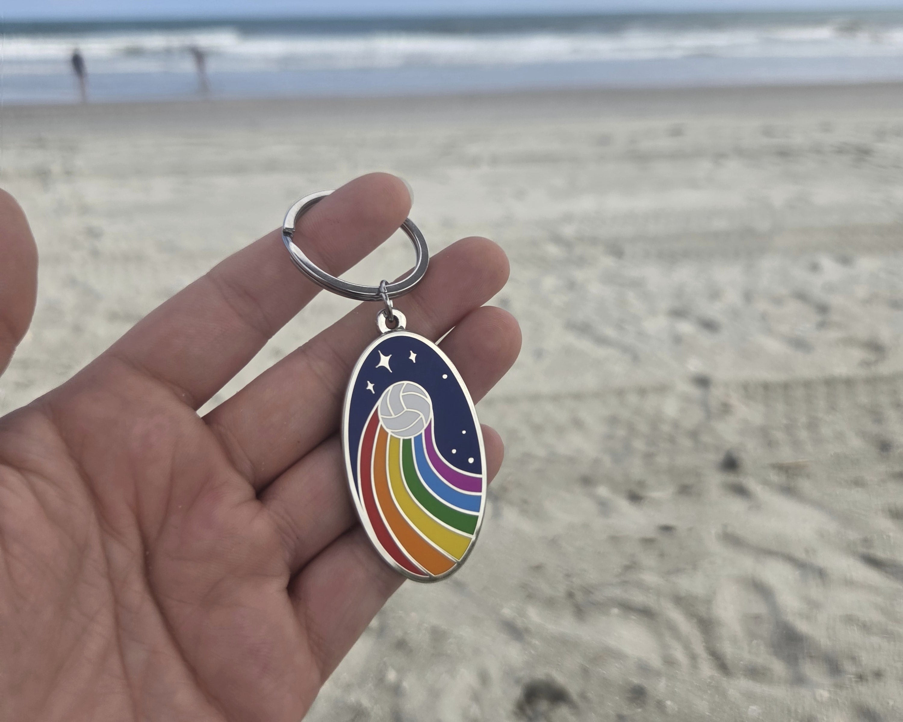 Rainbow Rally Keychain