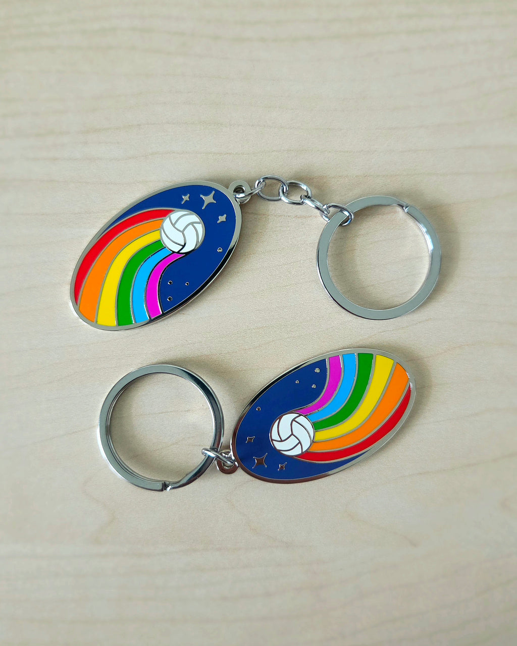 Rainbow Rally Keychain